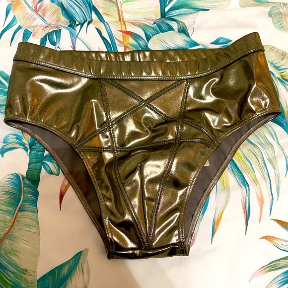 Rick Owens Other - Rick Owens Bronze Metallic Swim Brief Bathing Suit